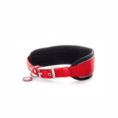 JK ANIMALS Nylonový obojok Comfort s mäkkou výstuhou S, 4,7×34–41 cm, červený