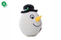 JK ANIMALS, plyšová snehová guľa X-Mas, plyšová pískacia vianočná hračka pre psov 16 cm