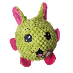 JK ANIMALS Monster, pískacia hračka s TPR loptou, zelená, 9 cm