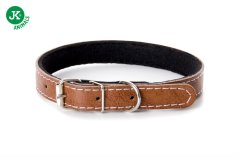 Kožený obojok JK Classic pre psy, 1,8×50 cm, natural, prírodný