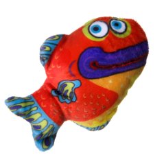 JK ANIMALS Plyšová ryba, červená, 9 cm