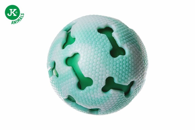 JK ANIMALS, Vianočná hračka - TPR lopta, pískacia, 7,5 cm