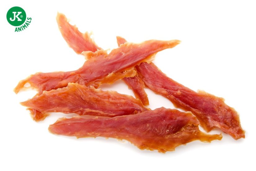 JK ANIMALS sušené kačacie mäso, mäsová maškrta, +25 % Gratis, 100g