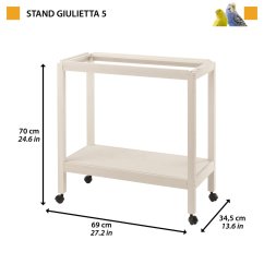 FERPLAST STAND GIULIETTA 5 drevený stojan pre klietku, 69 x 34,5 x 70 cm