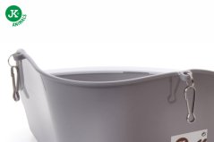 JK ANIMALS toaleta rohová pre králiky a morčatá, sivá, 25×25×34 cm