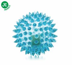 JK ANIMALS, LED TPR loptička s pichliačmi modrá 5,5 cm