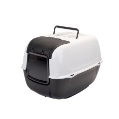 Ferplast PRIMA CABRIO toaleta pre mačky, čierna 39,5 x 52,5 x 38 cm