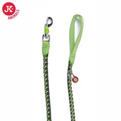 JK ANIMALS Povrazové vodítko Comfort zelené 1,5 cm/120 cm
