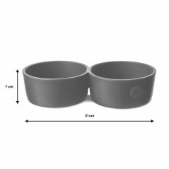 JK Keramická dvojmiska pre králiky 2×15 cm
