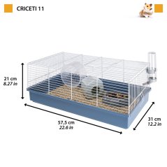 FERPLAST CRICETI 11 klietka pre škrečky, modrá 57,5 x 31 x 21,5 cm