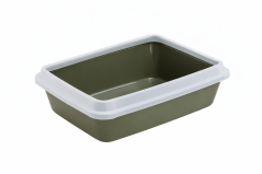 Ferplast DODO WC + rámček, toaleta pre mačky, khaki 42,5 x 31 x 13 cm