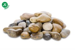 JK ANIMALS Prírodné kremenné valounky mix, do akvária a terária, 2 kg