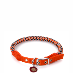 JK ANIMALS Povrazový obojok Comfort oranžový 1,5 cm/44–53 cm